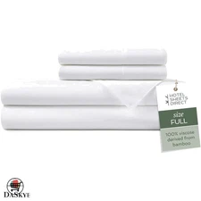 4-Piece Full Viscose Bamboo Sheet Set - OEKO-TEX Certified, -Round Comfort