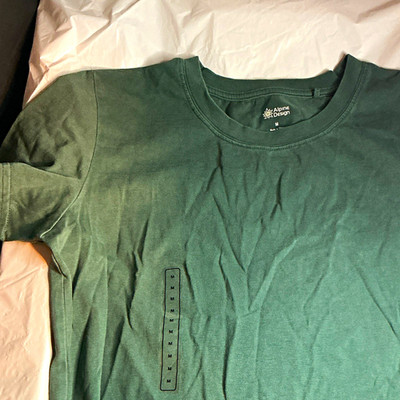 Alpine Design Men s T-Shirt, Size M, Green, Solid, Short Sleeve Crew Neck