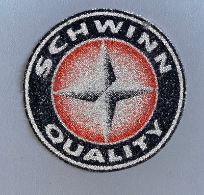 Schwinn Quality Applikation Aufnäher Badge Label ø 6,3 cm ''Kaviar''