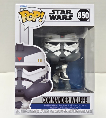 COMMANDER WOLFFE - Star Wars The Clone Wars Funko POP! #850 Bobblehead BOX WEAR