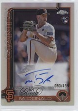 2025 Topps Chrome Rookie Refractor 93/499 Trevor McDonald #RA-TMC Auto 1co7