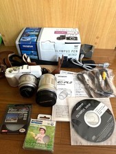 Olympus PEN E-PL2 Mirrorless Camera Double Zoom Kit 14-42mm 40-150mm Silver Japa