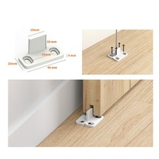 Neu Praktisches Scheunentor-Kit Bodenführung Bodenmontage Hardware Zubehör