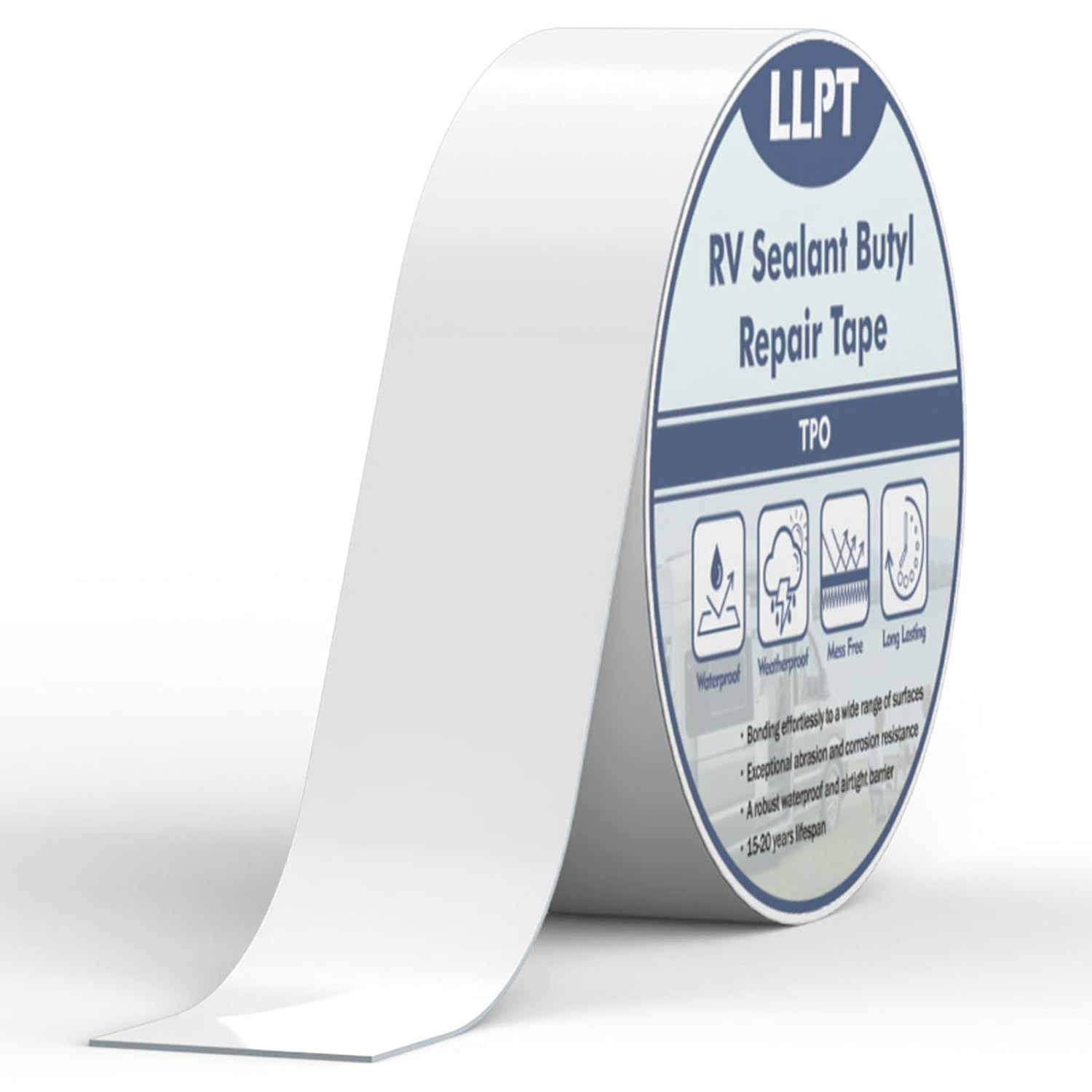 Butyl Tape/Roof Sealant | 51 Mm X 15 M | White | UV Stable RV Sealant Repair Tap