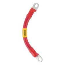 1/0 Red Battery Interconnect Cable 6" with 3/8" Lugs ASSEMBLED IN USA