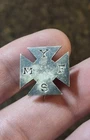 RARE UNKNOWN SILVER CIVIL WAR MALTESE CROSS YMFS PIN BADGE 44TH NY REGIMENT?