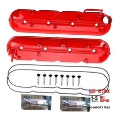 Valve Cover Set Left Right Compatible with Silverado Sierra Express Red