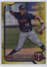 2022 Bowman Chrome Prospects Yellow Refractor 60/75 Danny De Andrade 11oq