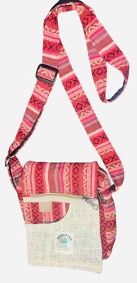 Himalayan Hemp THC Free Crossbody Shoulder Bag Hippie Festival Bag Made in Nepal