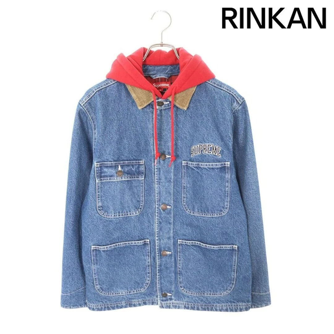 Manteau de corvée à capuche suprême veste en denim blouson homme S occasion 2db6f71f6452d61218e12