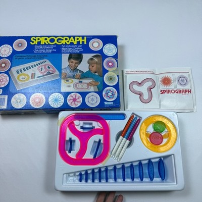 Vintage Kenner Spirograph Set 1990 Complete Tray Box Parts READ Missing Pieces