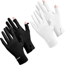 2 Pairs UPF 50 UV Protection Sun Gloves for Women