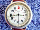 Vintage Mid-1990 Swiss Army Watch Leather Strap Men's Cavalry