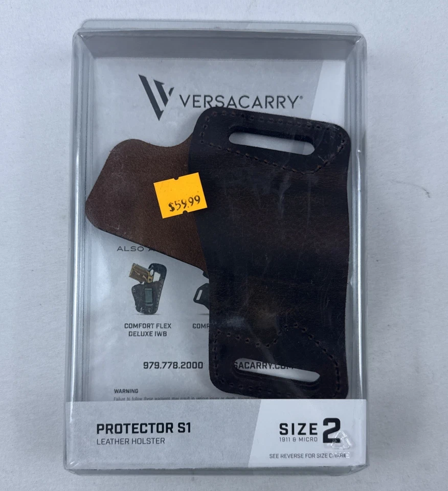 Funda de transporte Versa OTW compatible con 1911 y micro cuero marrón para mano derecha - WBOWB22 Foto 3 de 4