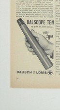 Bausch  Lomb Balscope Ten Top-Grade Ten Power Telescope Vintage Print Ad 1960s
