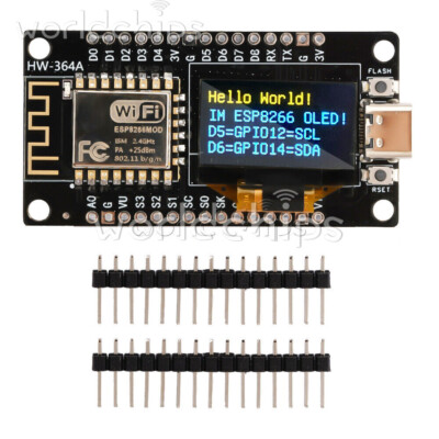 0.96'' OLED ESP8266 NodeMCU Development Board Wifi Module CH340C Driver Module