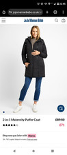 Jojo Mamam Bebe Women's Long Puffer Coat Maternity Bany Wearing Compatible