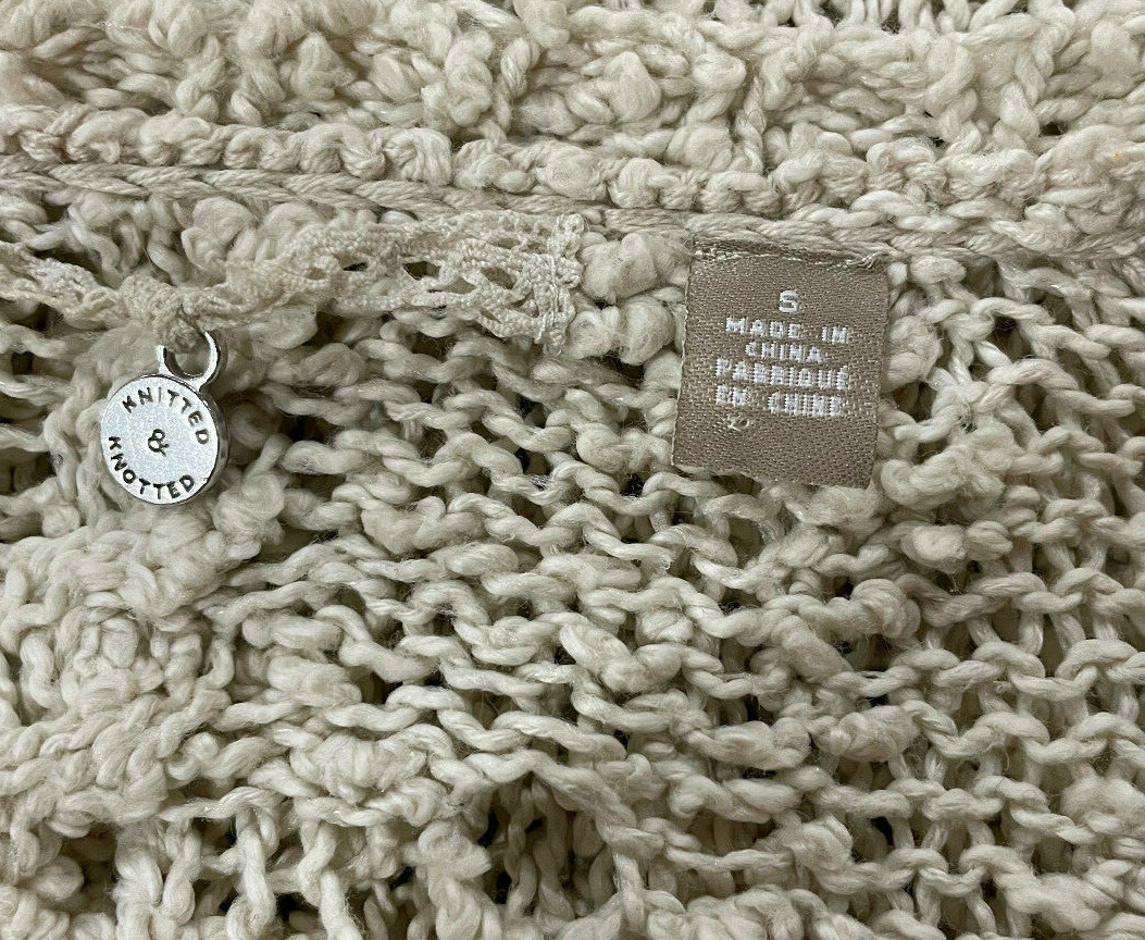 Pull Tricoté Knitted & Knotted Couleur Oatmeal Taille S – Occasion Très Bon état – Confort Décontracté