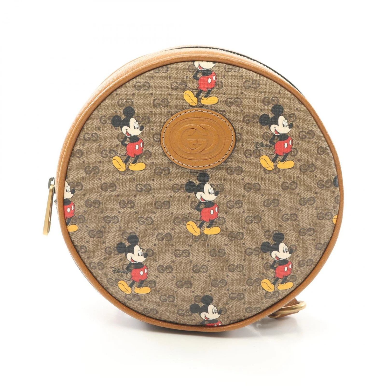 GUCCI × Sac à dos Disney Ebony Mini GG Supreme 603730 toile cuir beige occasion