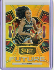 2024 Panini Select WNBA DANA EVANS #17 FUTURE GOLD PRIZM #8/10 SKY