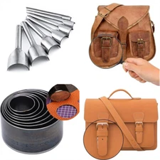 Leather Craft Tools Hole Punch Half-Round Cutter Punch for Strap Belt Bag Wallet