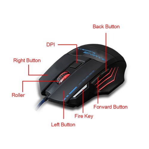 Gaming Keyboard And Mouse LED Light Backlit Mechanical Feel For Computer Desktop - Picture 4 of 12