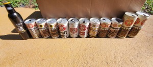 12 Beer Cans: Iron City Pittsburgh Steelers Tabs + Bud 75th Anniversary (Lot #4)