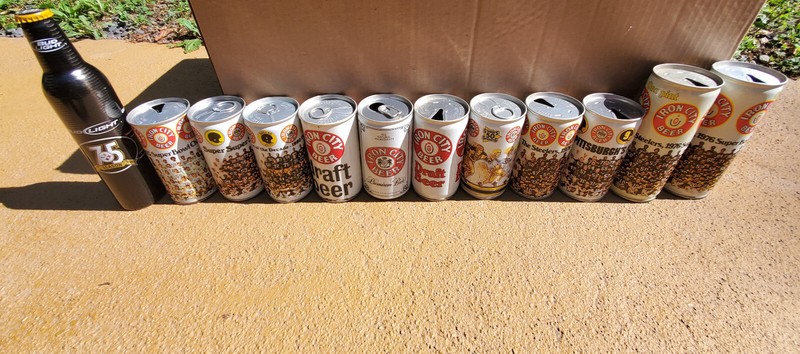 12 Beer Cans: Iron City Pittsburgh Steelers Tabs + Bud 75th Anniversary (Lot #4)
