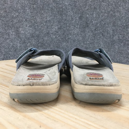 Earth Spirit Sandals Womens 6.5 Slip On Slides Blue Gray Leather Open Toe Casual - Picture 10 of 18