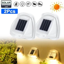 Outdoor 8 LED Solar Deck Lights Path Garden Patio Pathway Stairs Step Fence Lamp