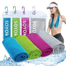 4 Packs Cooling Towels 40" x 12" Microfiber Cooling Towels for Neck and Face ...