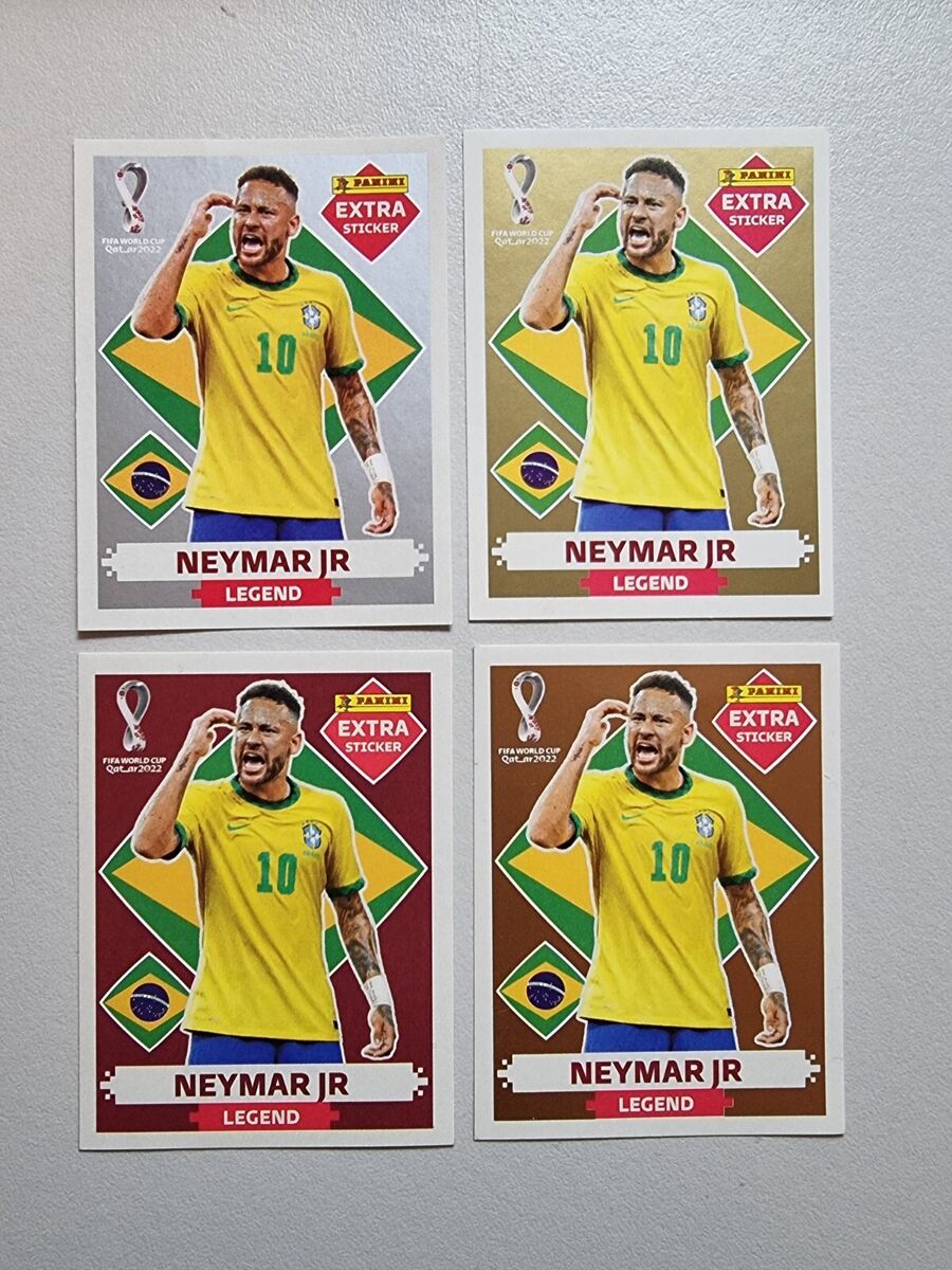 2022 Panini World Cup Extra Sticker Neymar lot Base Bronze Silver