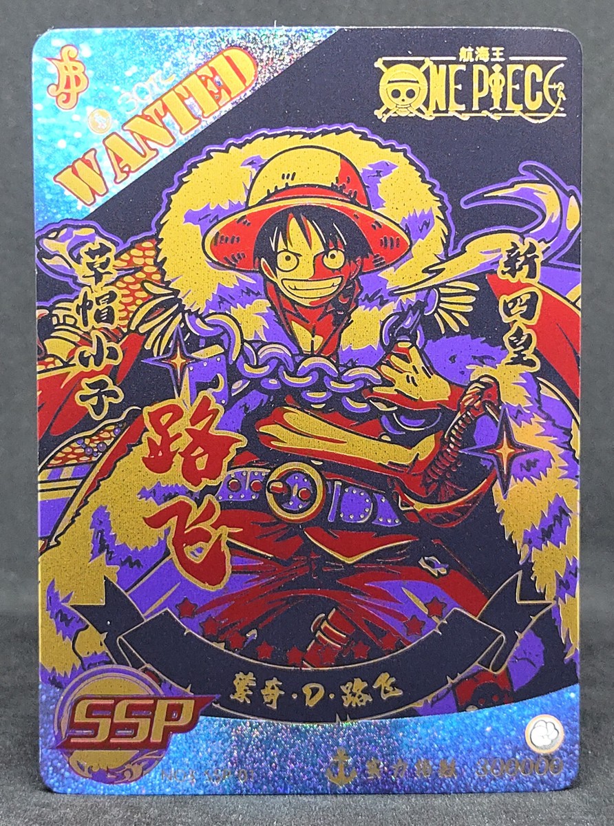 Monkey D Luffy NO3 SSP-01 One Piece Wanted Black Holo Foil | eBay