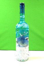 HAND DECORATED GREY GOOSE VODKA LIQUOR BOTTLE EMPTY  W4-5-ED 