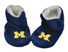Michigan Wolverines Size Medium Baby Bootie Slippers NEW Infant Booty Footie