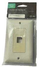 ON-Q 1-Gang Single-Port Keystone Midsize Wall Plate - Light Almond