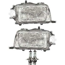 Halogen Scheinwerfer Set für Audi 80 8.91-11.94 H4 ohne Motor inkl. OSRAM Lampen