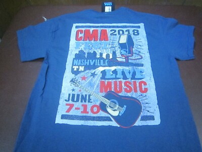 Country Music Association Festival CMA Vintage Sign  T-Shirt  Small  2018  N0