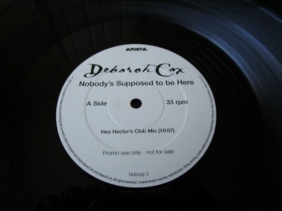 Deborah Cox Nobody's Supposed To Be Here Arista Nobody 2 UK Vinyl 12inch Single