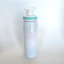 adidas Water Bottle 600 ml, 20 oz Screw Top White Shimmer Steel Metal Insulated