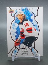 2021-22 UD Ice Rookie #130 DAWSON MERCER New Jersey Devils RC