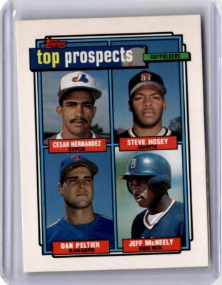 1992 Topps Top Prospect Cesar Hernandez/Steve Hosey/Dan Peltier/Jeff McNeely