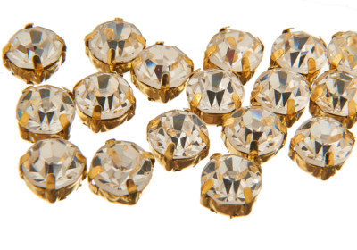 100 x GRADE A Rose Montees zum Aufnähen geschliffene Glaskristalle Strasssteine Diamanten,3555