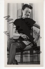 Brunette Lingerie 4"x2" Photo Sexy Cheesecake Vintage Risqué Pinup B&W PJ-46