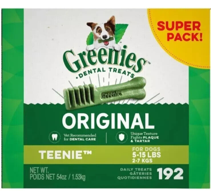 Greenies Teenie Dental Dog Treats, 54 oz (192 count)