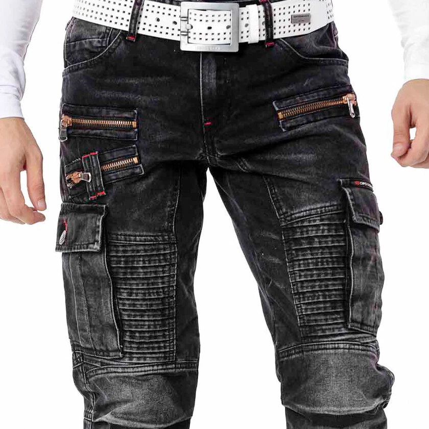 Cipo & Baxx CARLO Mens Jeans cargo Denim all sizes