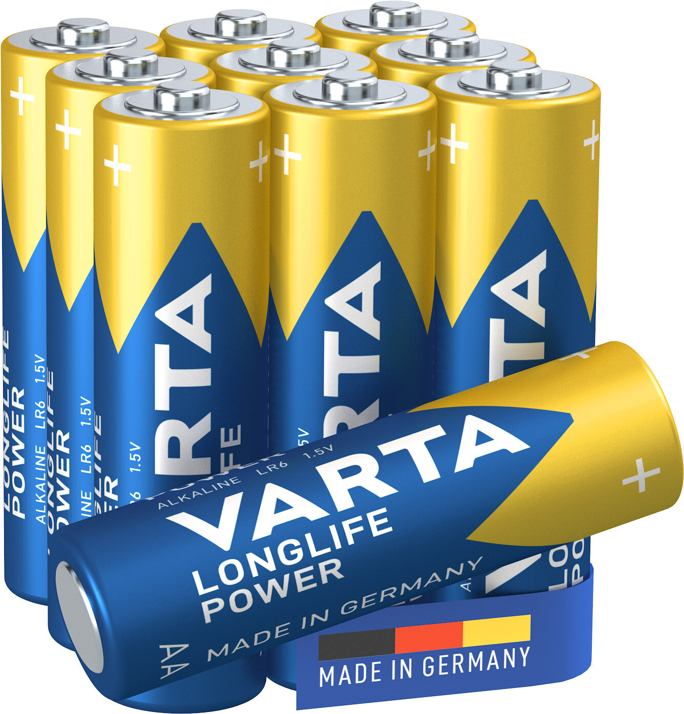 Varta Longlife Power Aa Blister 10 Stück, Zuverlässige Energieabgabe