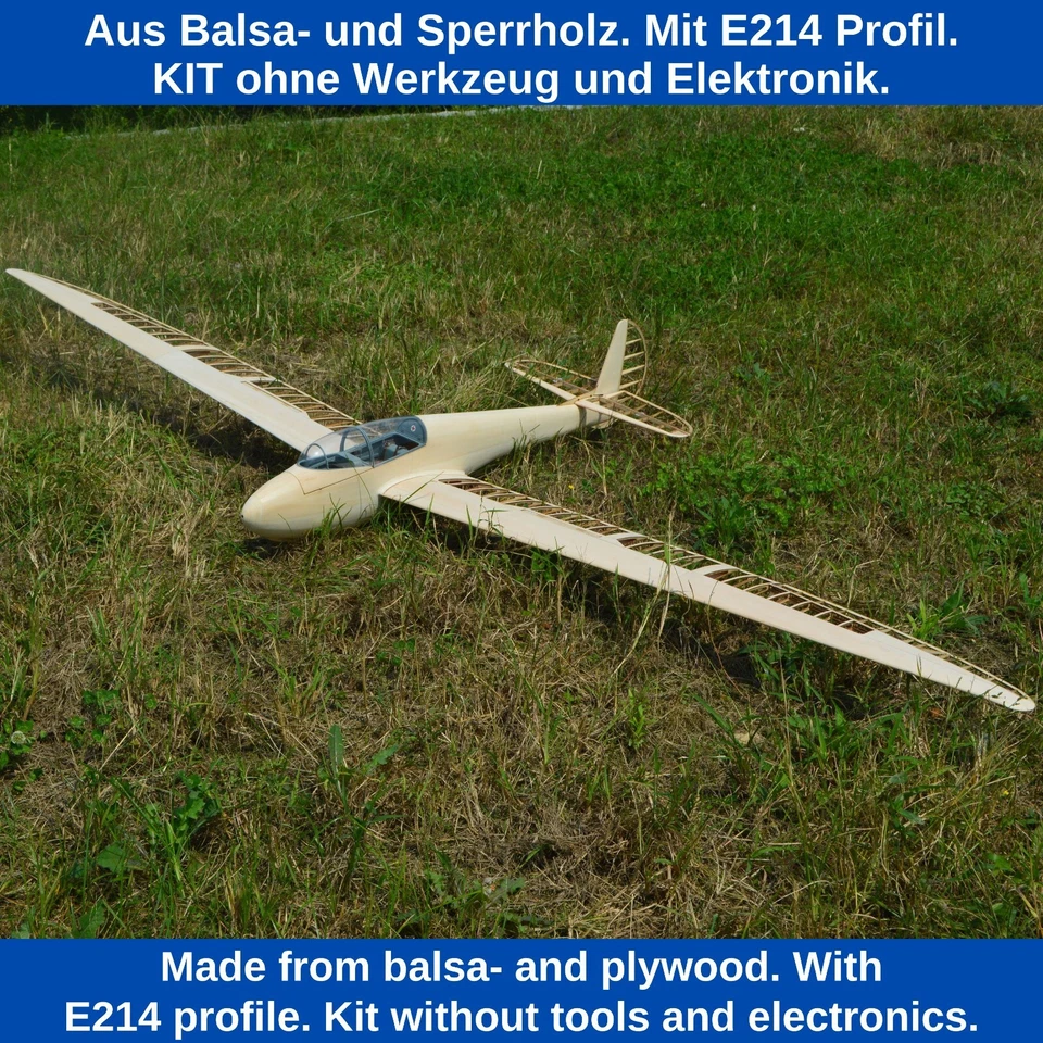 Musger Mg-19B Tony Ray Segelflugzeug 2933mm Modell Bausatz Gleiter Baukasten Set - Bild 3 von 4