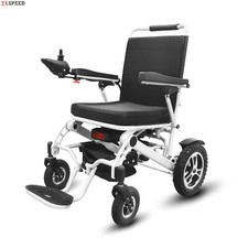 Foldable Aluminum Electric Wheelchair Max 300lbs,12AH Battery with Dual Motor
