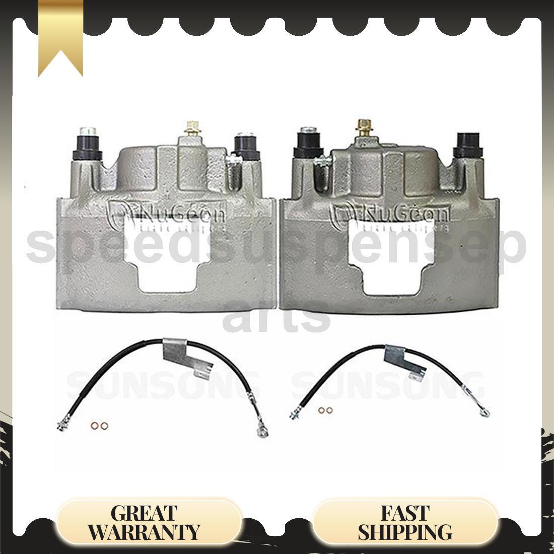 Front Brake Caliper and Hose Set 4pcs for 1996-2002 Chevrolet Express 2500